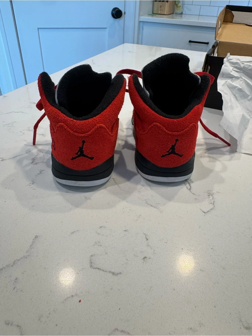 Toddler Nike Air Jordan 5 Retro Raging Bull Red 2021 (TD) 440890-600 Size 6C